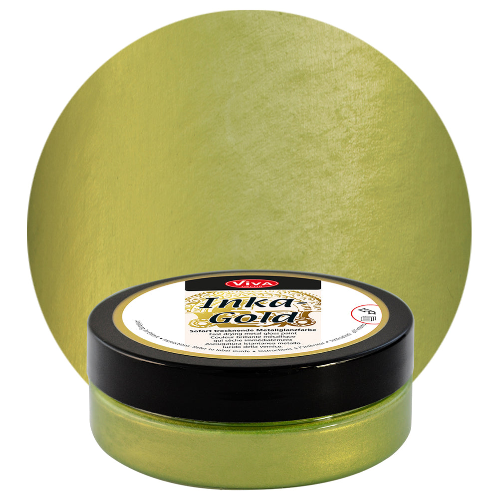 Viva Decor Inka Gold Gilding Wax2.2 oz - Easily Applicable, Wax-Based Metallic Polishing Paste. Quick-Drying Metal Shine, High Gloss Effects for DIY
