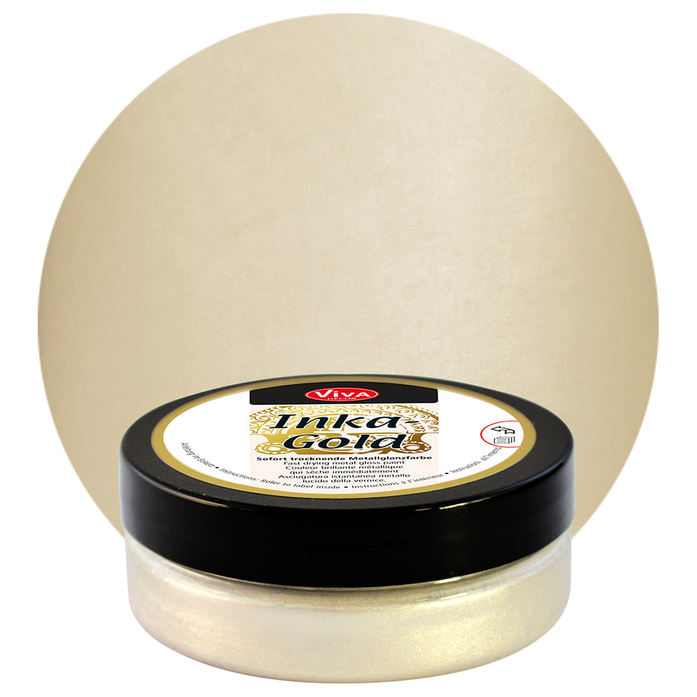 Viva Decor Inka Gold Gilding Wax2.2 oz - Easily Applicable, Wax-Based Metallic Polishing Paste. Quick-Drying Metal Shine, High Gloss Effects for DIY