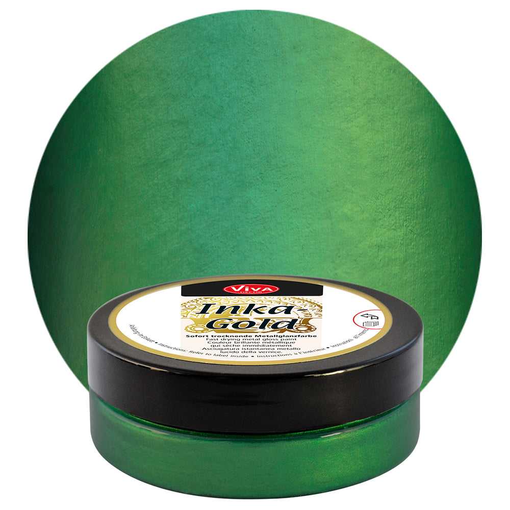 Viva Decor Inka Gold Gilding Wax2.2 oz - Easily Applicable, Wax-Based Metallic Polishing Paste. Quick-Drying Metal Shine, High Gloss Effects for DIY
