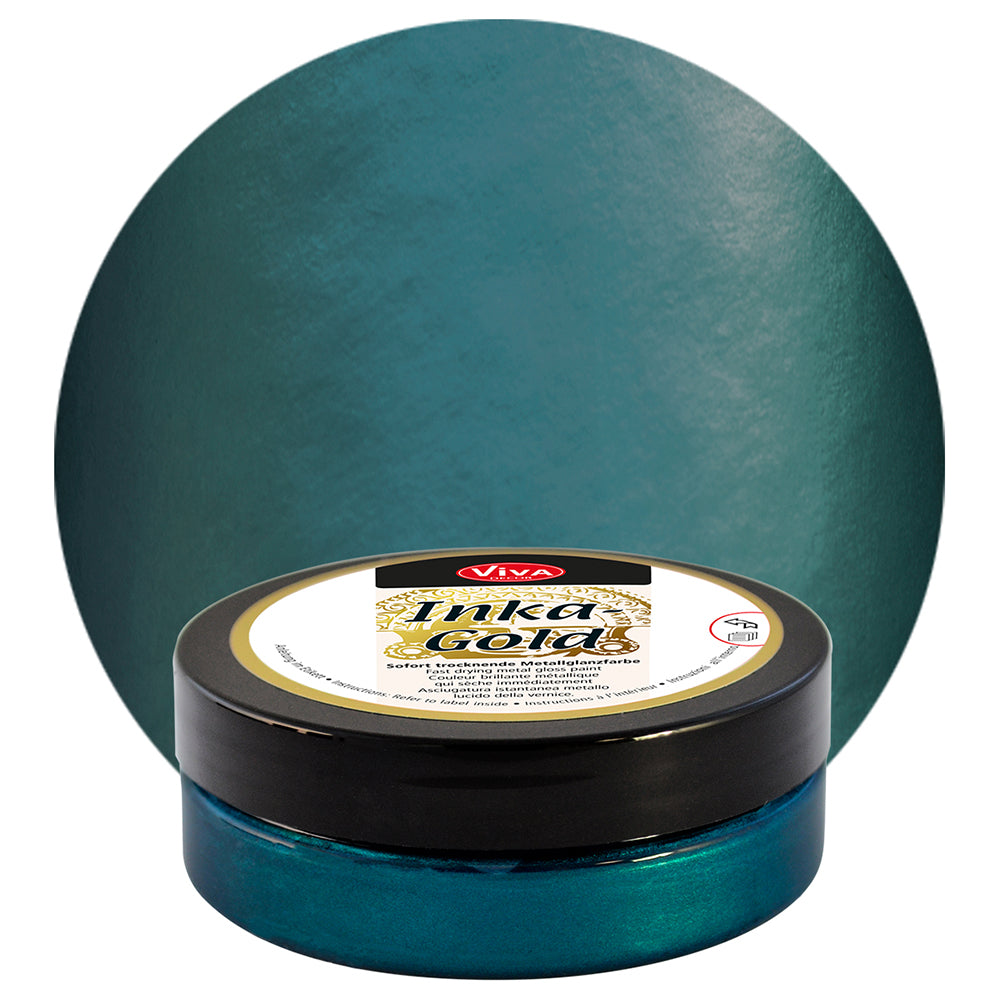 Viva Decor Inka Gold Gilding Wax2.2 oz - Easily Applicable, Wax-Based Metallic Polishing Paste. Quick-Drying Metal Shine, High Gloss Effects for DIY