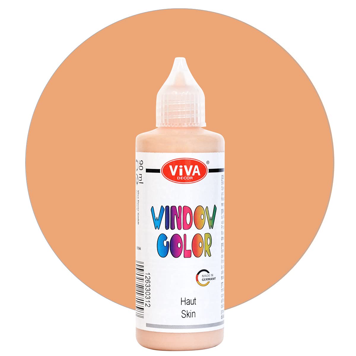 Viva Decor Window Colour (Skin, 90 ml) Window Paints for Removable Pictures and Stickers for Decoration, Mirrors, Tiles, Vases and Windows - Made in Germany