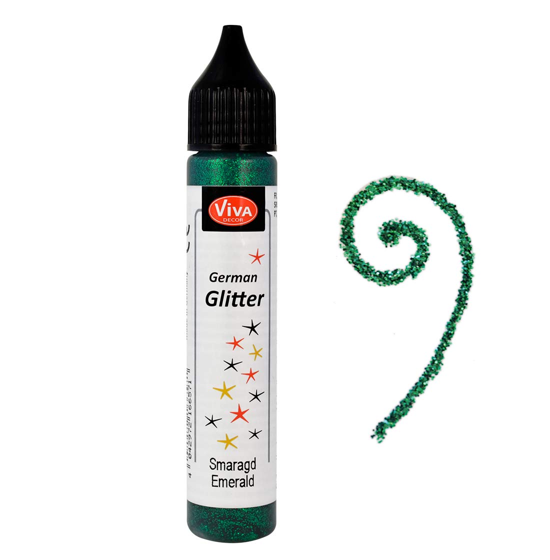 Viva Decor German Glitter, Synthetic Material, Green, 12 x 2.1 x 2.1 cm