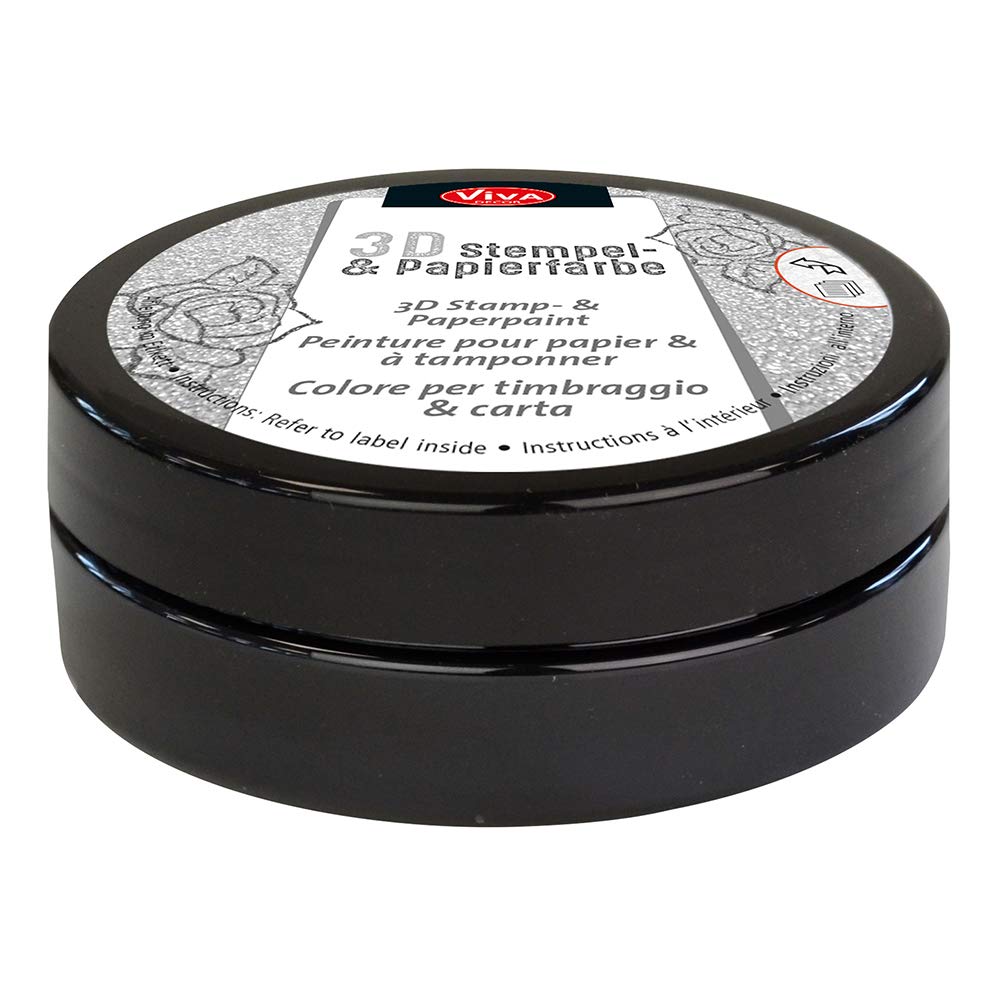Viva Decor 119380036 3D Stamp Paint, Black