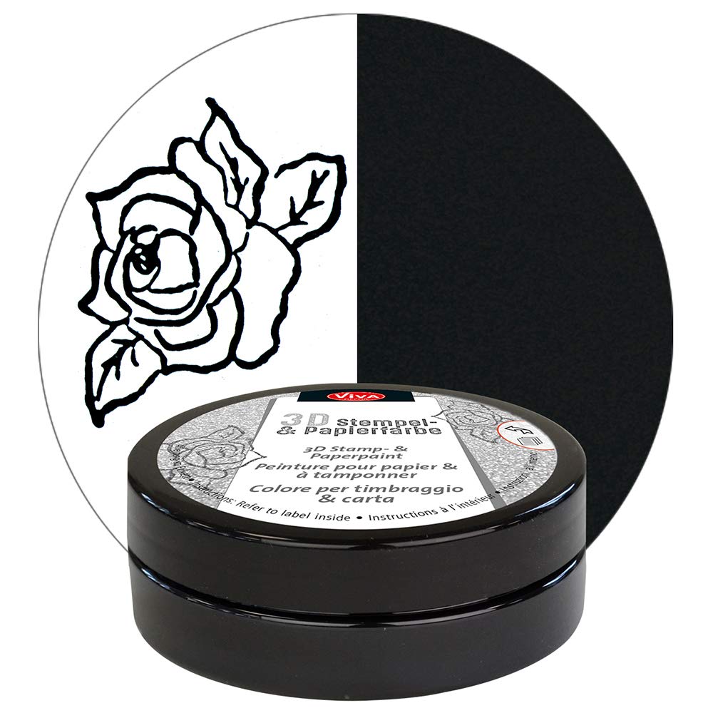 Viva Decor 119380036 3D Stamp Paint, Black