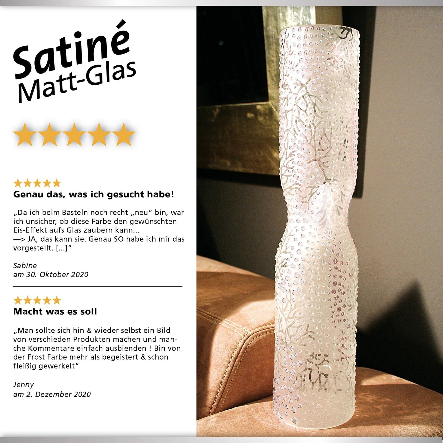 Viva Decor Satiné Matt Glass Paint Frosted - 82ml Mother of Pearl #905