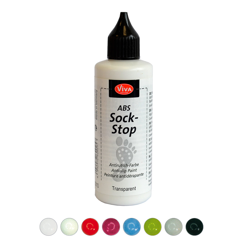 ABS Sock Stop non slip Liquid 2,77 fl oz,ABS anti skid fabric - liquid anti-slip for socks, mats, yoga -Viva Decor - Made In Germany