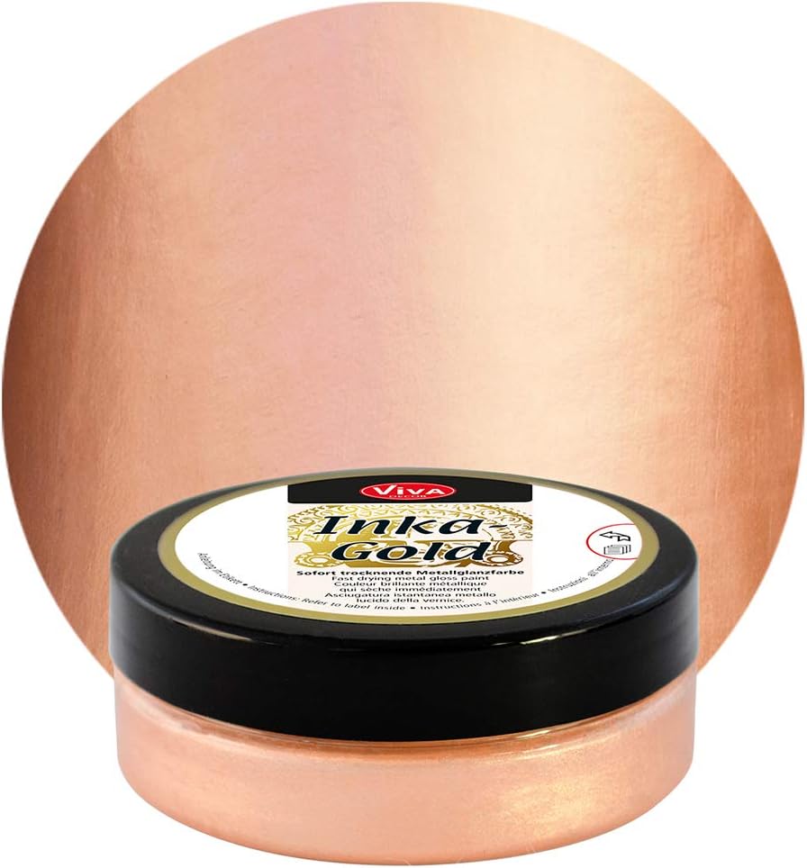 Viva Decor Inka Gold Gilding Wax2.2 oz - Easily Applicable, Wax-Based Metallic Polishing Paste. Quick-Drying Metal Shine, High Gloss Effects for DIY