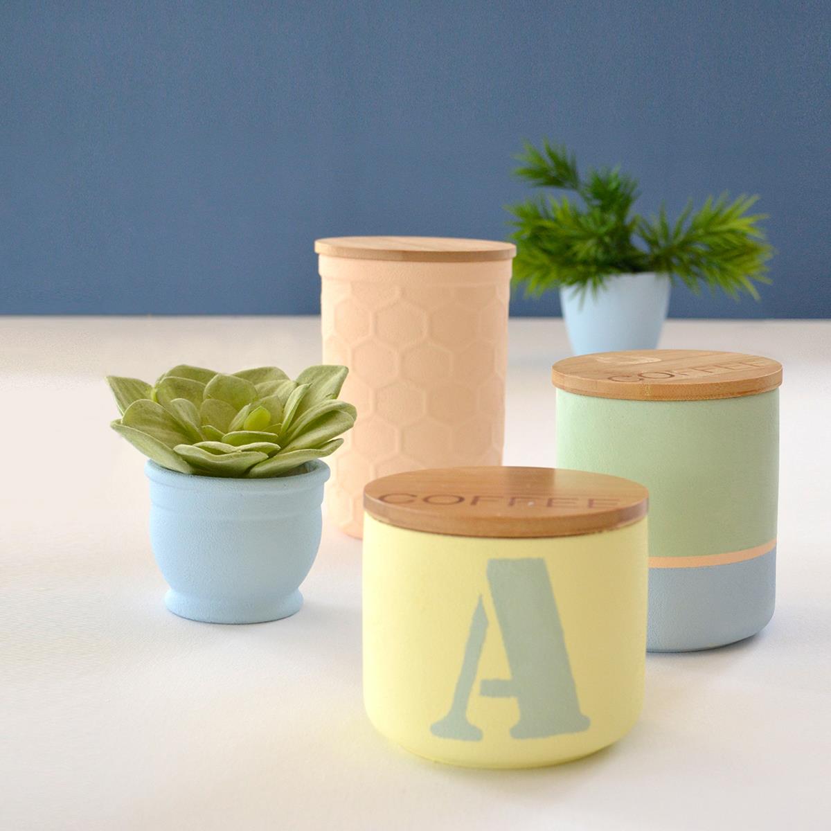 Viva Decor Chalk Paint for Furniture - Set of 5 (Pastel: White, Pink, Blue, Green, Grey, 5x3,38 fl oz) Painting DIY, Cabinets, Glass, Multi-Surface Craft Paint, Non-Toxic, All-in-One, Made in Germany