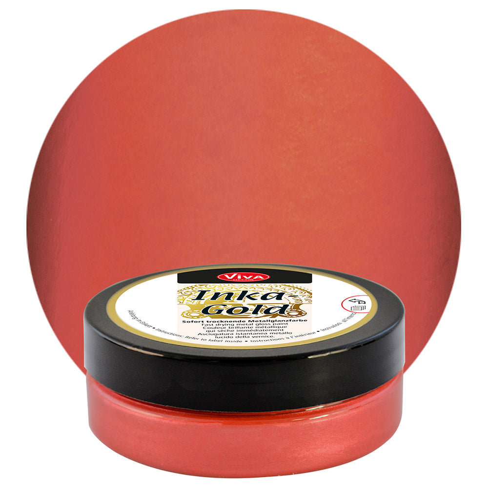 Viva Decor Inka Gold Gilding Wax2.2 oz - Easily Applicable, Wax-Based Metallic Polishing Paste. Quick-Drying Metal Shine, High Gloss Effects for DIY