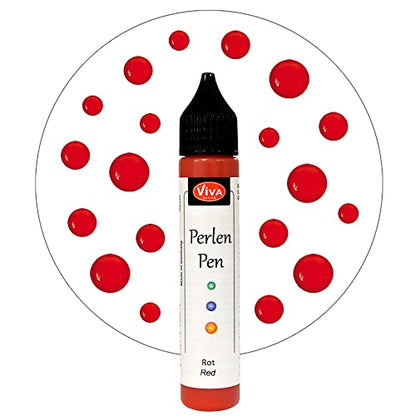 Viva Decor 25ml Pearl Pen, Red