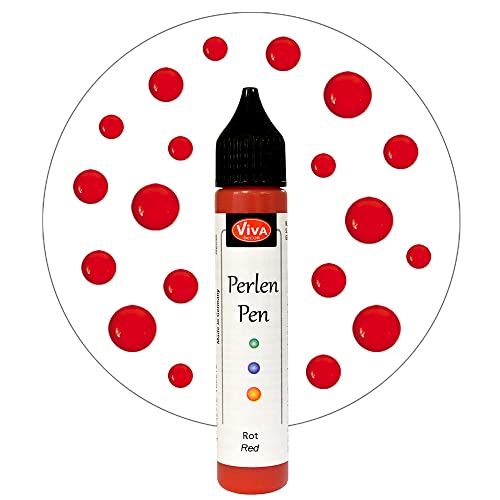Viva Decor 25ml Pearl Pen, Red