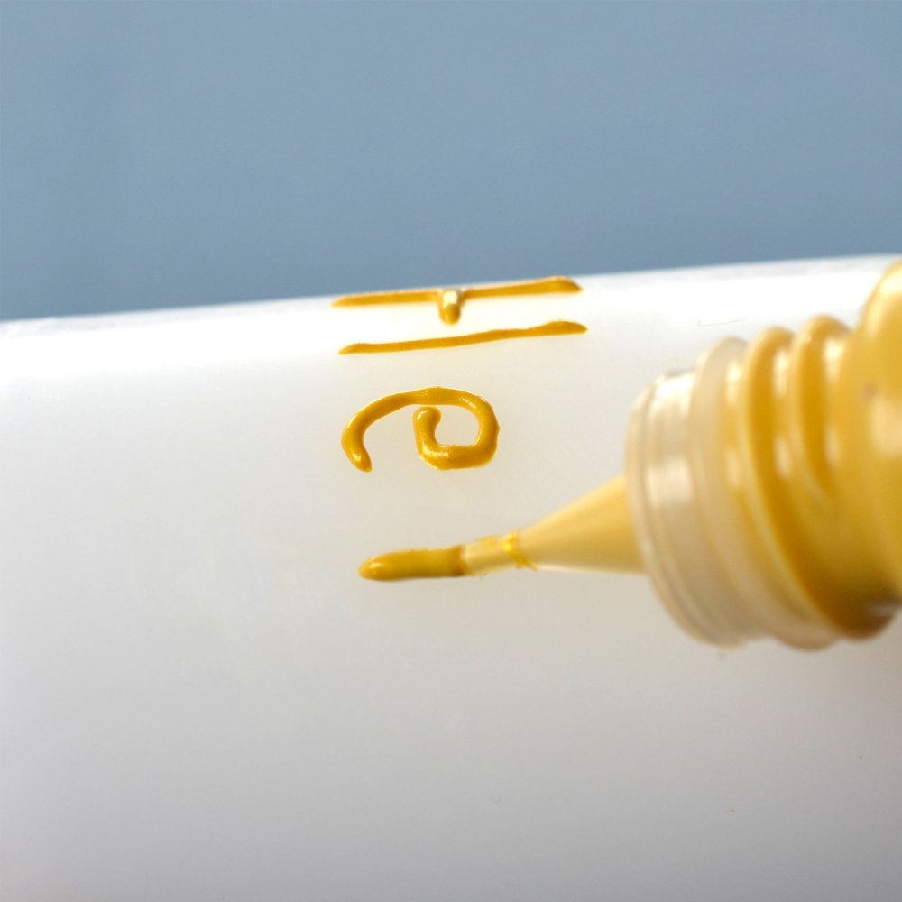 Viva Decor Candle Pen 2 x 0,95 Fl oz -Gold & Glitter Set - Wax Paint for Candles | Candle Wax Pen for Custom Designs | Safe Candle Paint | for Decorating Candles | for Special Occasions | DIY Projects