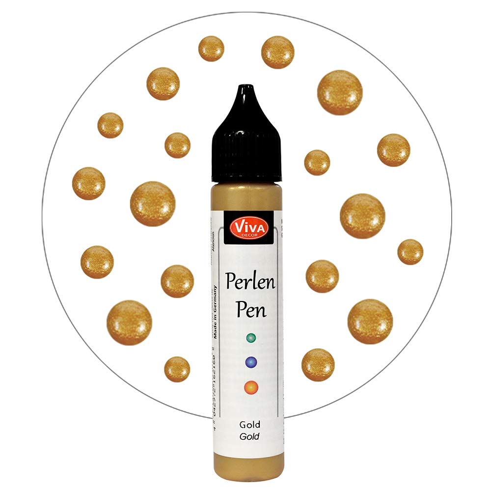 Viva Decor .8-Ounce Pearl Color Pen, Gold