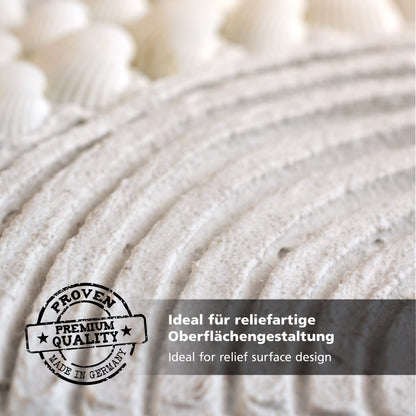 Viva Decor Structural Paste Coarse (3800 g, White) Matte, Grainy Paste Water-Based for Relief to Plastic Surface Structuring - for Creatives and Artists - Made in Germany