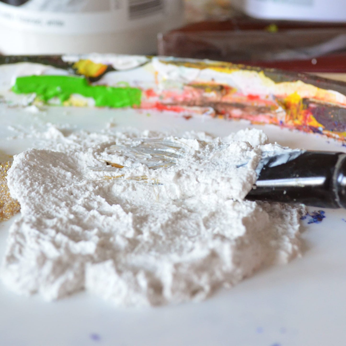 Viva Decor Structural Paste Coarse (3800 g, White) Matte, Grainy Paste Water-Based for Relief to Plastic Surface Structuring - for Creatives and Artists - Made in Germany