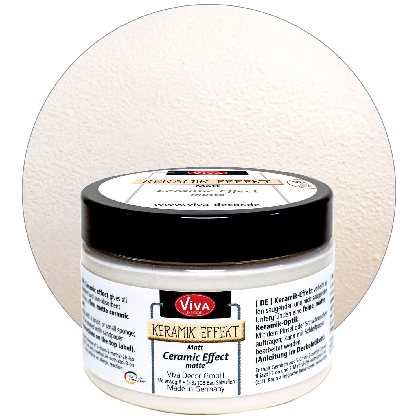 Viva Decor Ceramic Effect Matt Paint - 150ml Old White
