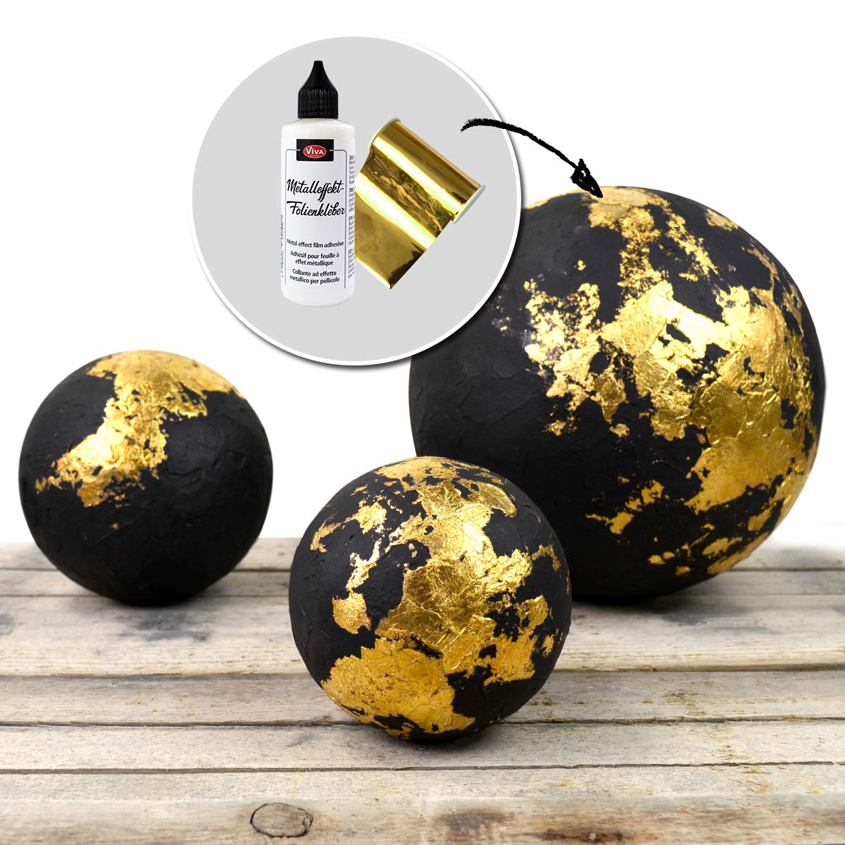 Viva Decor Artline Slate Paste (Colour Black, 1 L) Structural Paste Acrylic Based for Mixed Media Artists - Acrylic Paint with Stone Look for Canvas, Decoration and Sculpture - Made in Germany