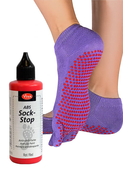 ABS Sock Stop non slip Liquid 2,77 fl oz,ABS anti skid fabric - liquid anti-slip for socks, mats, yoga -Viva Decor - Made In Germany