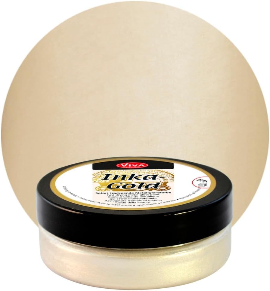 Viva Decor Inka Gold Gilding Wax2.2 oz - Easily Applicable, Wax-Based Metallic Polishing Paste. Quick-Drying Metal Shine, High Gloss Effects for DIY