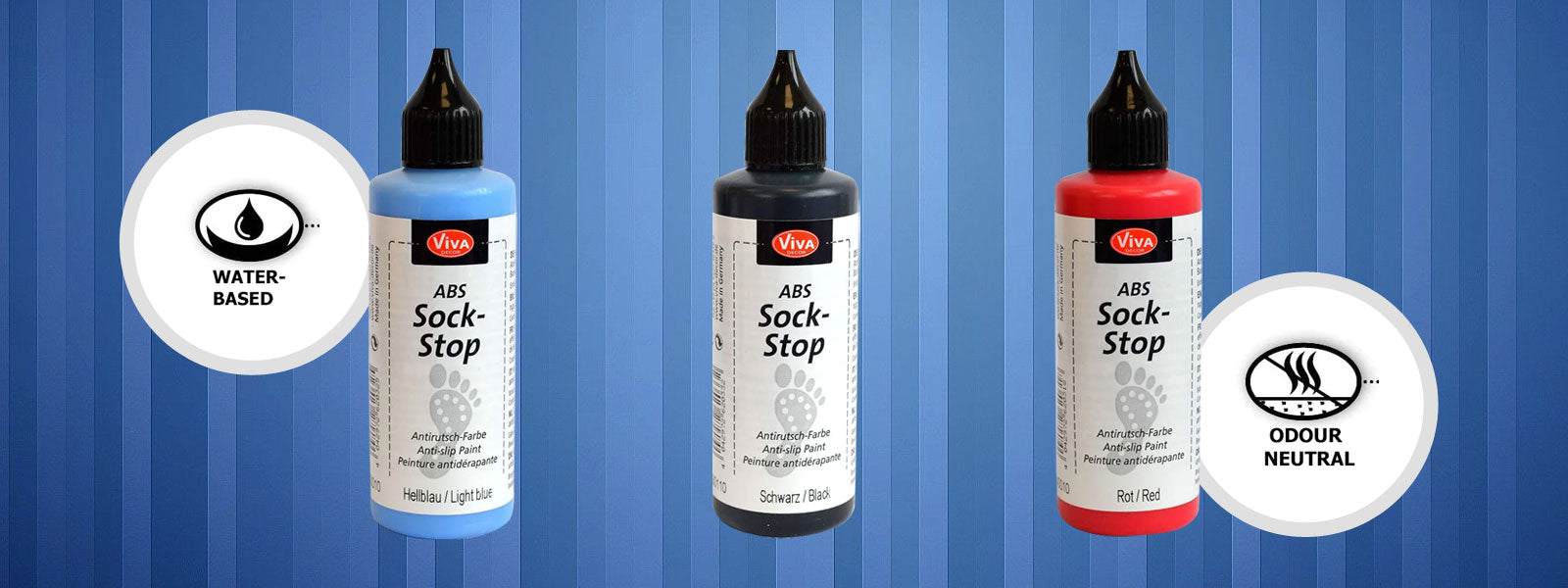 Viva Decor ABS Sock Stop (2.77 Fl oz, Black) - Fabric Paint for